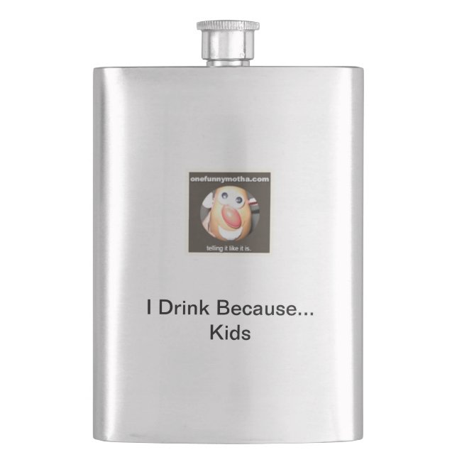 Trinkende Begleiter-Flasche Flachmann (Vorderseite)