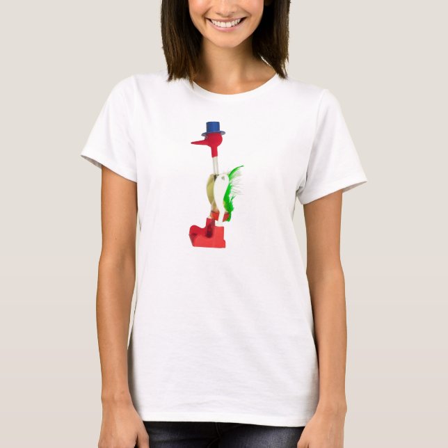 Trinkender Vogel T-Shirt (Vorderseite)