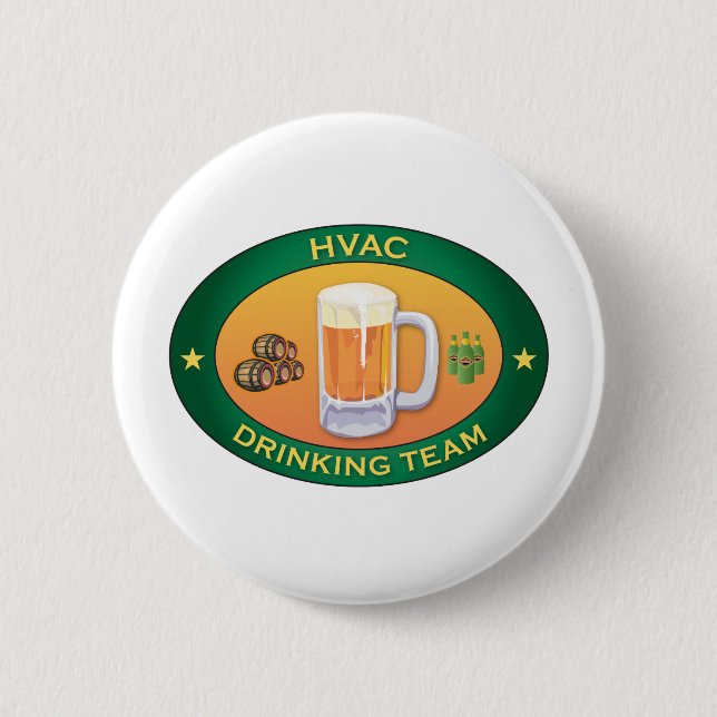 Trinkendes Team HVAC Button (Vorderseite)