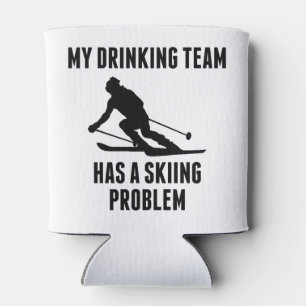 Trinkendes Team-Skifahren-Problem Dosenkühler