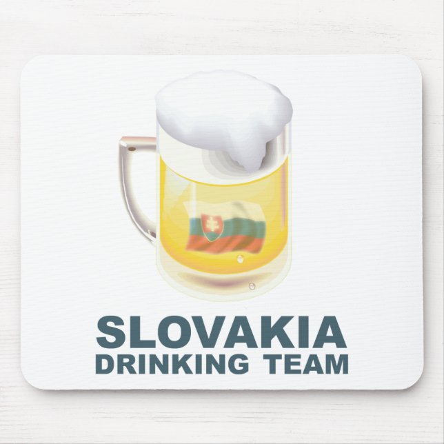 Trinkendes Team Slowakei Mousepad (Vorne)