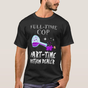 Trinkflasche Gothic Polizist Kostüm Halloween T-Shirt