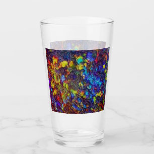 Trinkglas - geschmolzener farbiger Wachs Glas