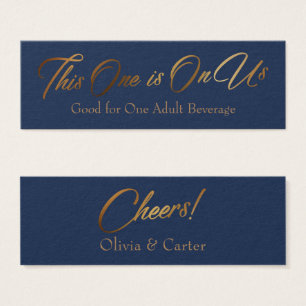 Trinkkarten, schlankes, elegantes Gold-Script auf