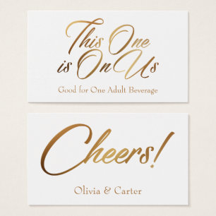 Trinkkarten, schlankes, kühnes, elegantes Gold-Scr