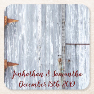 Trinkküsten Weißwaschholz Holzstall Tür Land R Rechteckiger Pappuntersetzer