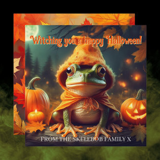 Trinkmeisterin Lehrling Whimsical Frog Halloween Karte