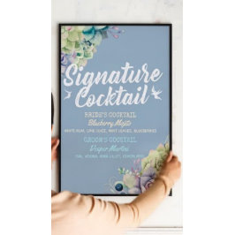 Trinkmenü für Hochzeiten Sukkulent Poster
