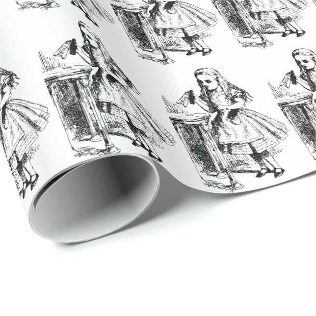 Trinkpapier für Alice im Wunderland Geschenkpapier (Rolleneckpunkt)