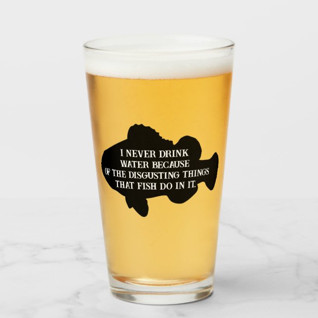 Trinkquotes Glasbier-Tasse Glas (Vorne (Gefüllt))