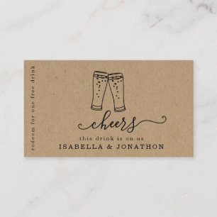 Trinkschein, Gratis-Alkoholgutschein Business Card Visitenkarte