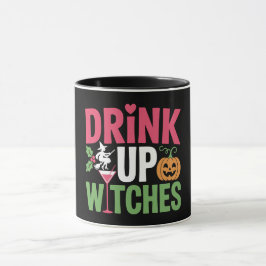 Trinkt auf, Hexen Buntes Halloween Tasse