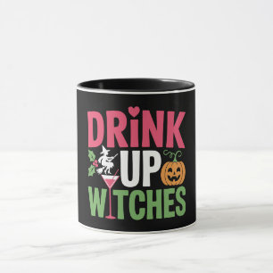 Trinkt auf, Hexen Buntes Halloween Tasse