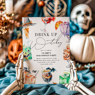 Trinkt auf, Hexen, Spaß Erwachsene Halloween-Party Einladung