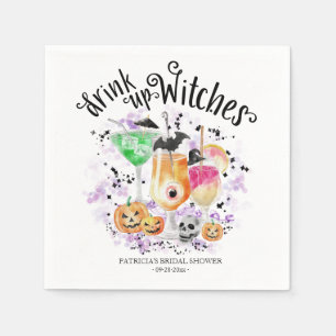 Trinkt aus Hexencocktail Hochzeitsdusche Halloween Serviette