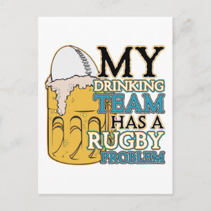 Trinkteam Rugby Postkarte