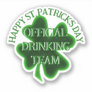 Trinkteam St. Patrick's Day Aufkleber