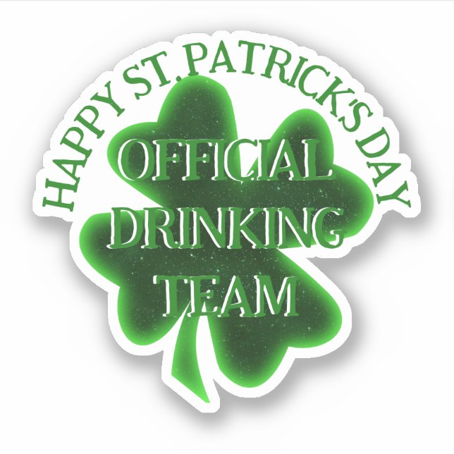 Trinkteam St. Patrick's Day Aufkleber (Vorderseite)