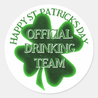 Trinkteam St. Patrick's Day Runder Aufkleber