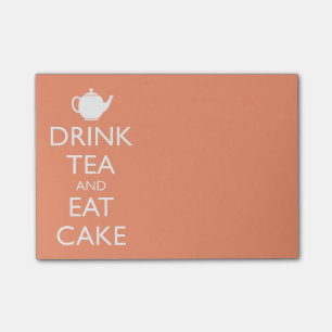 TRINKTEE UND ESSEN KUCHEN POST-IT KLEBEZETTEL