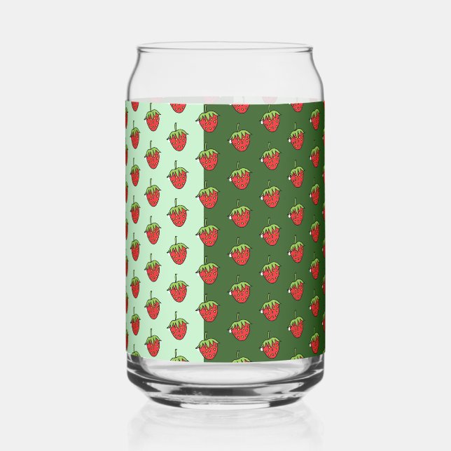 Trinkwaren-Set Hunter Green Light Strawberry  Dosenglas (Vorderseite)