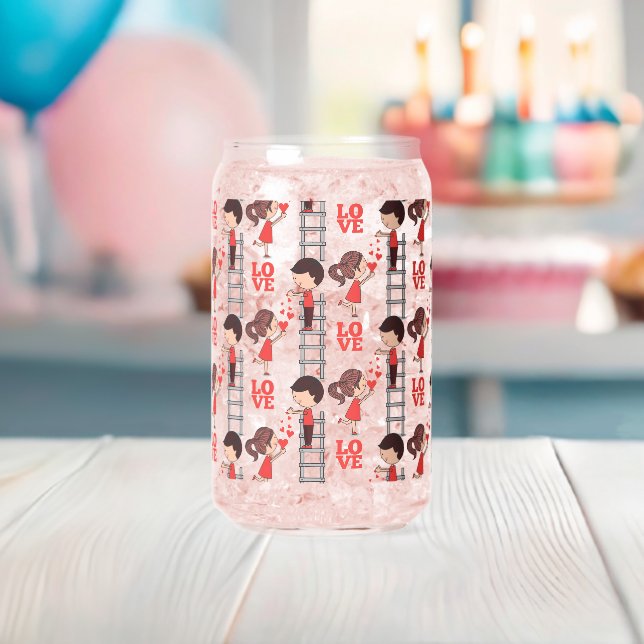 Trinkwaren-Set Süßes Paar Liebe  Dosenglas (Insitu (Baby Party))