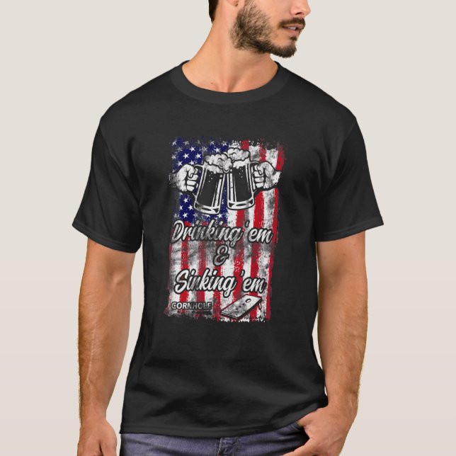 Trinkwasser am 4. Juli Rückgang der Unabhängigkeit T-Shirt (Vorderseite)