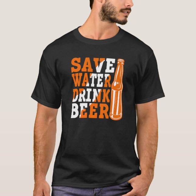 Trinkwasser Bier trinken rett 3 T-Shirt (Vorderseite)