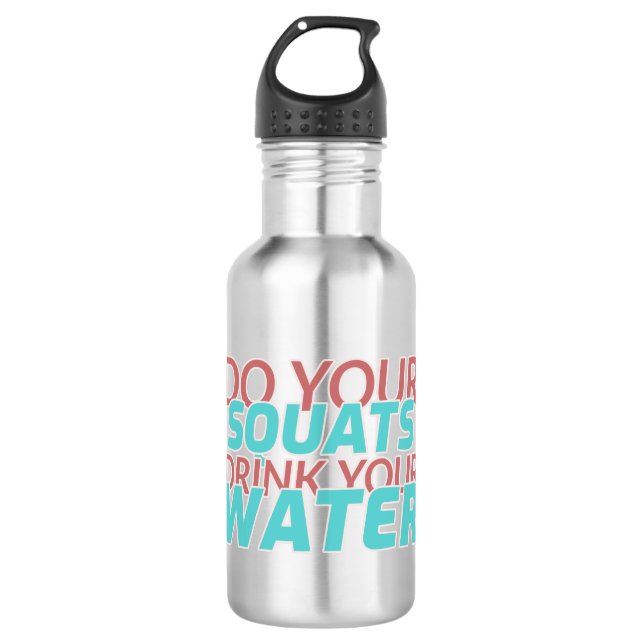Trinkwasser Edelstahlflasche (Vorderseite)