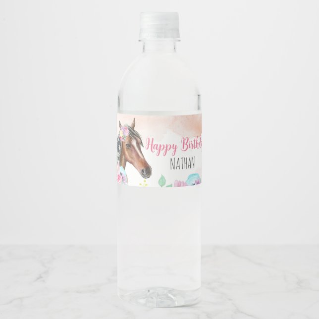 Trinkwasser-Flaschenetikett (Vorderseite)