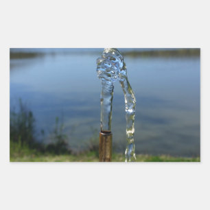 Trinkwasser Rechteckiger Aufkleber