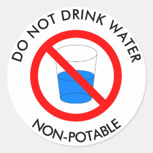 Trinkwasser Runder Aufkleber