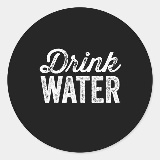 Trinkwasser Runder Aufkleber (Vorderseite)
