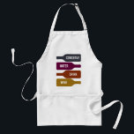 Trinkwasser sparen Wein Schürze<br><div class="desc">Dieses moderne Design ist ideal für Weinliebhaber,  Weinliebhaber oder Weinkenner. Vier Flaschen Wein in verschiedenen Farben mit dem Wort "Conserve Water Drink Wine". Das ist ein lustiges Design,  das zu einem Gesprächsstarter wird. Es ist ein großartiges Geschenk für Weinliebhaber. Unisex und minimalistisch.</div>