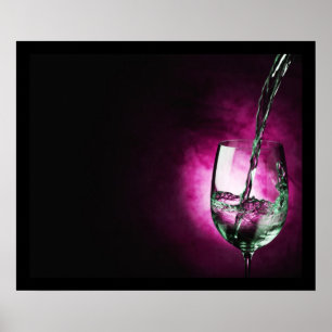 Trinkwein - lila Ausdruck Poster