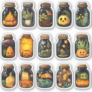 Trinkzutaten Halloween-Aufkleber Aufkleber