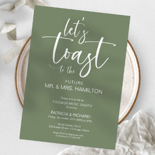 Trinquons Chic Invitation Calligraphiée pour Fête