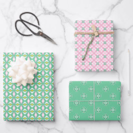 Trio 3 Motifs géométriques Ensemble de papier d'en