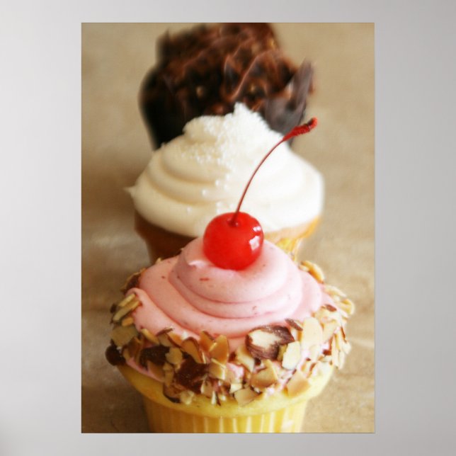 Trio Cupcakes Food Poster (Vorne)