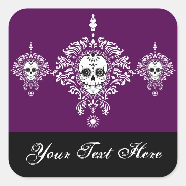 Trio de Damas mortes - Stickers Crâne Sugar person (Devant)