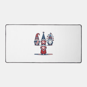Trio de gnomes patriotiques dessin vectoriel vinta