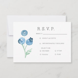 Trio de myrtille biologique aquarelle RSVP