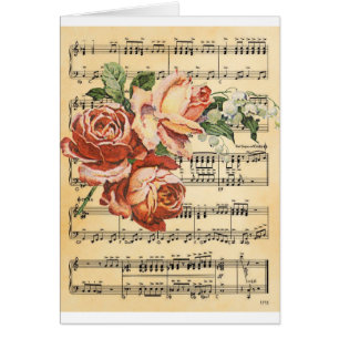 Trio de roses vintage & musique