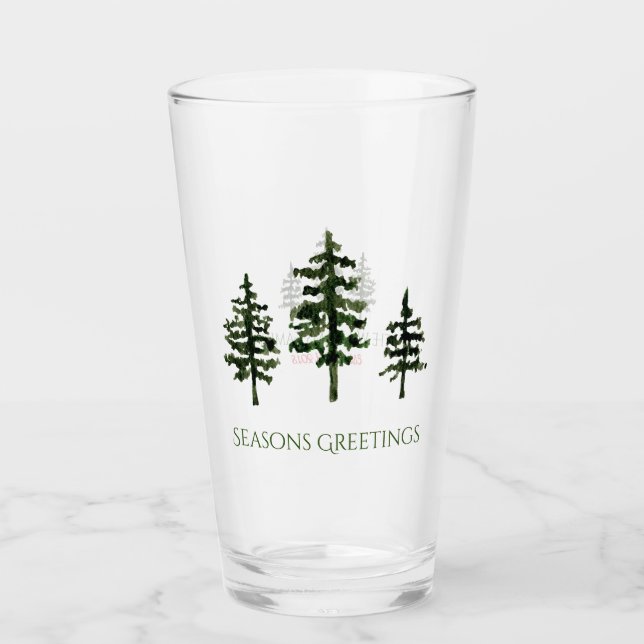 Trio De Vacances D'Arbres Verre Tumbler (Devant)