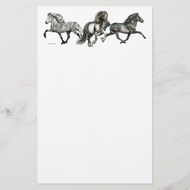 Trio der Isländer Briefpapier (Vorderseite)