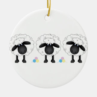 Trio der Schafe Keramik Ornament