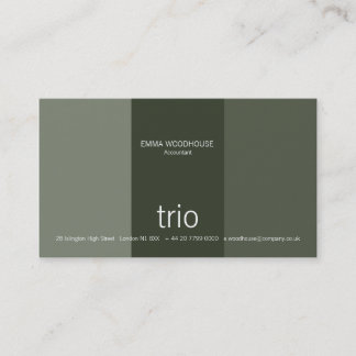 Trio dunkelgrün u. Meergrün Visitenkarte