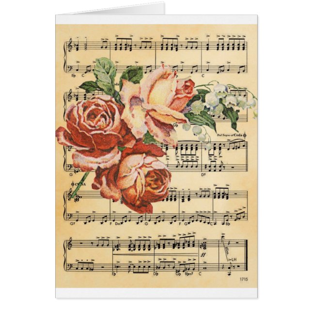 Trio et musique Rose vintage (Devant)
