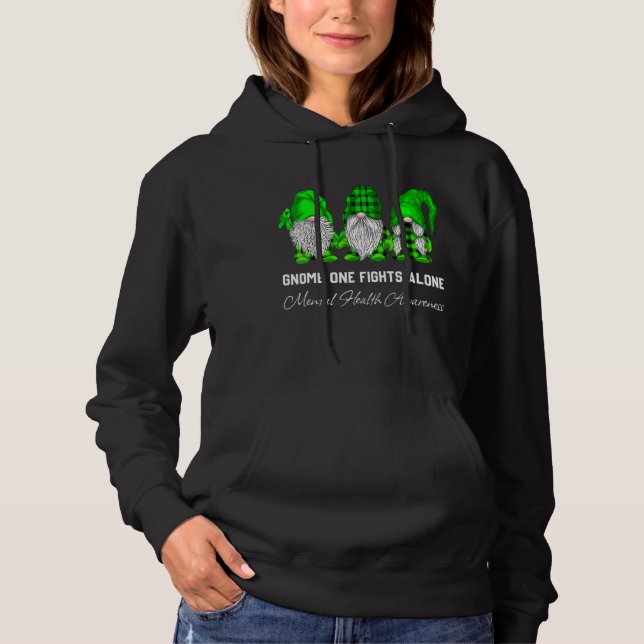 Trio Gnome kämpft allein gegen grüne Multifunktion Hoodie (Vorderseite)
