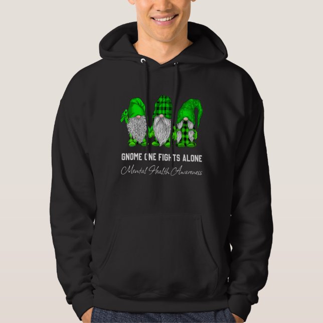 Trio Gnome kämpft allein gegen grüne Multifunktion Hoodie (Vorderseite)